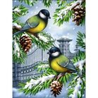 Bluebirds in winter 30x40 cm