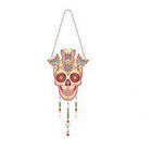 Hanger Diamond Painting Skull / Doodshoofd diameter 18 cm
