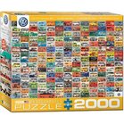 Volkswagon Groovy Bus Collage -  Puzzel 2000 Stukjes