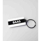 Paper Dreams Sleutelhanger Baas 13,5 X 4,5 Cm Staal Zwart/wit