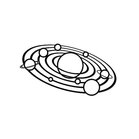 Houten Puzzel  - Zonnestelsel  64 stukjes