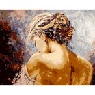 Schilderen op nummer Meisje rug  40 x50