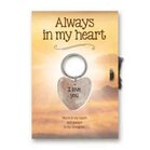 Gelukshart Sleutelhanger Giftcard Always in my Heart