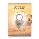 Gelukshart Sleutelhanger Giftcard 50 Jaar
