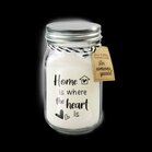 Black &amp; White Geurkaars Home is where the heart