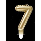 Foil balloon candle gold - 7