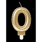 Foil balloon candle gold - 0