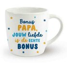 Bonus Papa Leuke Mug ,Cadeautip Vaderdag