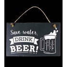 Stone Slogans Save Water Drink Beer / Spreuktegel