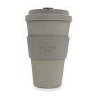 Ecoffee Cup Bamboo - 400 ml Molto Grigio met Groen Siliconen