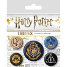HARRY POTTER -  5 Pack Badges - Hogwarts