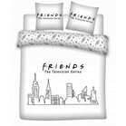 Friends Dekbedovertrek Skyline - Lits Jumeaux - 240 x 220 cm - Wit