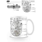 STAR WARS - Mug - 300 ml - Millennium Falcon Sketch