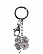 Sparkling Keyring met Austrian Crystals - Klavertje
