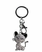 Sparkling Keyring met Austrian Crystals - Kat