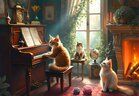 Bluebird Puzzle katten puzzel Feline Concerto - 1000 stukjes