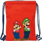 Super Mario Bros Gymtas &ndash; Mamma Mia &ndash; Sporttas &ndash; Met Ritsvak (26x34 cm)