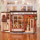 MINIATURE HOUSE - DIY- Thames Bookstore - 343pc + LED Light