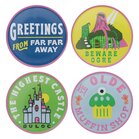 SHREK - 4 Embossed Metal Coasters SHREK - 4 Embossed Metal Coasters