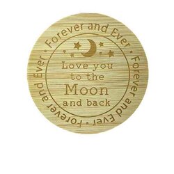 Bamboe deksel - Light Up - Love You to the moon and back