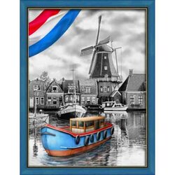 Diamond Painting  Dutch River 30 x 40 cm vierkante steentjes