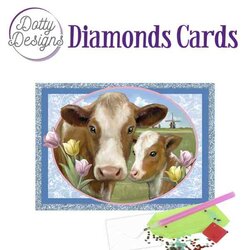 DDDC1098 Dotty Designs Diamond Cards - Cows- Diamond Painting Wenskaart
