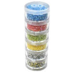 TWIST STACK CYLINDER STORAGE 6 DOOSJES MET SCHROEFDRAAD