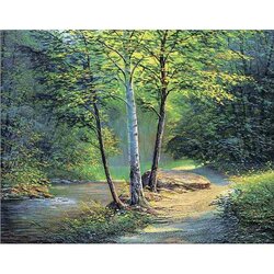 Birches 50 x 40 Ronde Steentjes