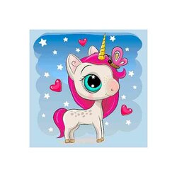 Unicorn in Love 20*20 cm