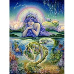 Josephine Wall -   Zodiac Sign - Pisces   -  Puzzel 2000 Stukjes