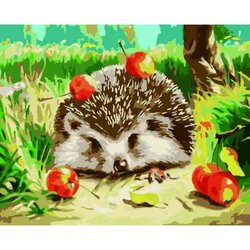 Schilderen op nummer  Egel     40 x50