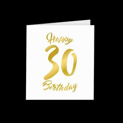 Gold White Cards 30 jaar