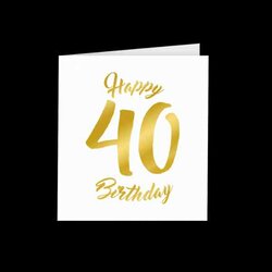 Gold White Cards 40 jaar