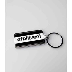 Black &amp; White keyring - AFBLIJVEN