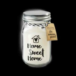 Black &amp; White Geurkaars Home sweet home