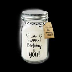 Black &amp; White Geurkaars Happy birthday
