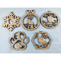 Kerstboomversiering Set van 5  Biewer  Yorkshire Terrier