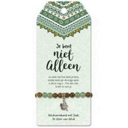 Geluksarmband met Jade | Groen | Jij bent niet alleen