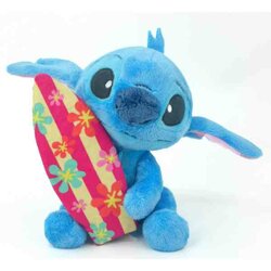 Stitch met Surfboard Disney Pluche Knuffel 25 cm