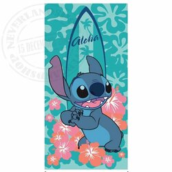 LILO &amp; STITCH - Aloha Flower - Beach Towel/ Strandhanddoek 100% Polyester - 70x140cm