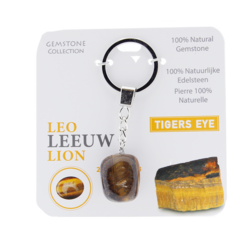 Gemstone - Tigers Eye - Sleutelhanger - Sterrenbeeld - Leeuw