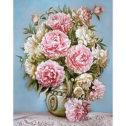 Diamond Painting Kit Puff Peonies 