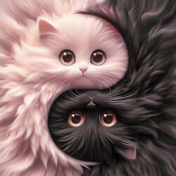 Diamond Painting kit &quot;Yin Yang&quot; 20x20 cm WD3201