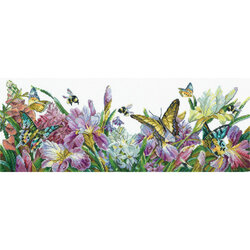 Kruissteekpakket Iris Blooming 44 x 16 cm