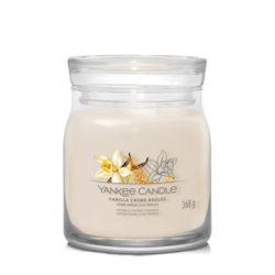 Yankee Candle Geurkaars Medium - met 2 lonten - Vanilla Creme Brulee - 11 cm / &oslash; 9 cm