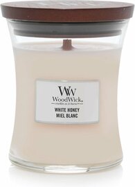 WoodWick Hourglass Medium Geurkaars - White Honey