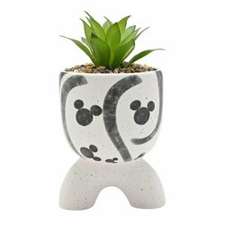 MICKEY - Shapes - Black&amp;White - 3D Planter with Faux Plant