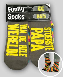 Funny Socks grappige sokken - Stoerste Papa - One-size