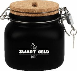 Luxe Spaarpot - Zwart geld potje - Glas 