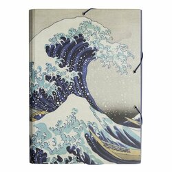 HOKUSAI - The Great Wave - A4 Premium Binder with Flaps &amp; Elastic Band